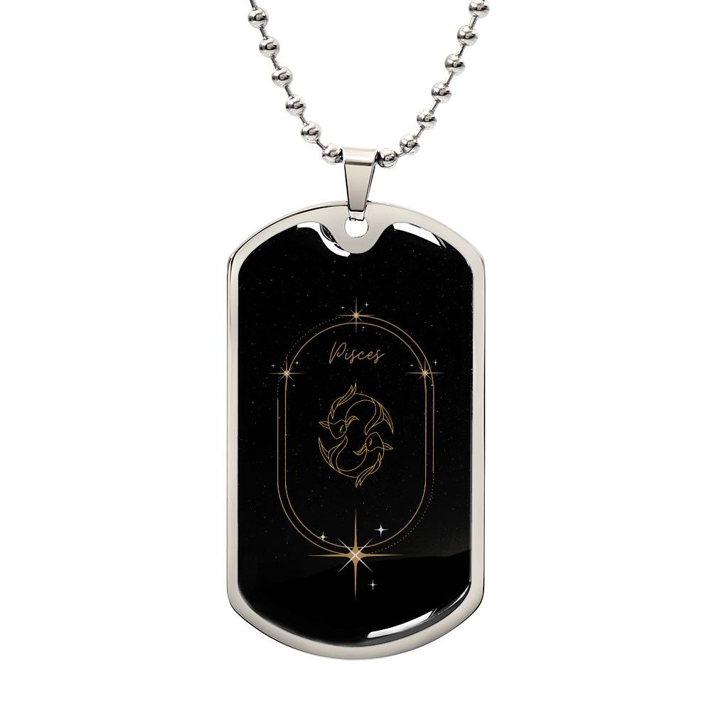 Pisces Dog Tag