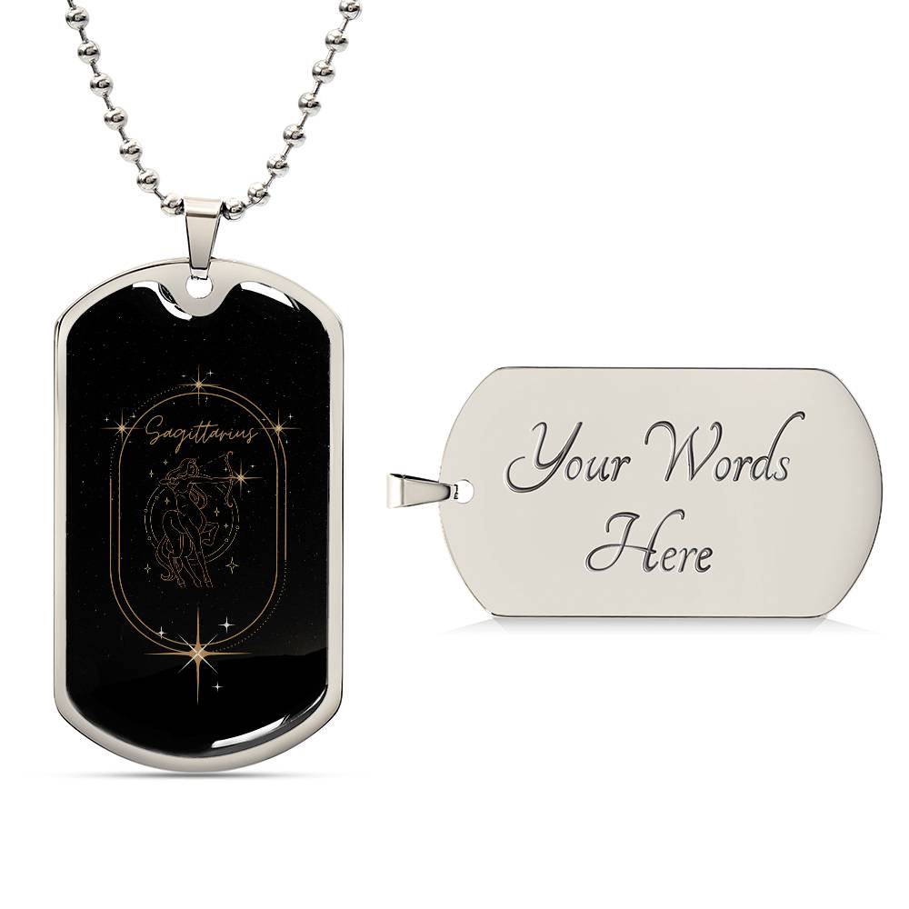 Sagittarius Dog Tag