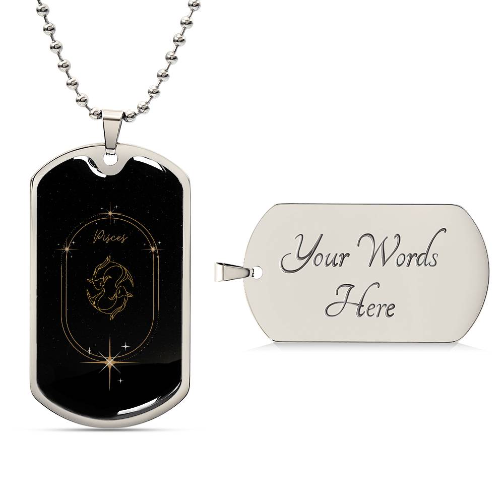 Pisces Dog Tag