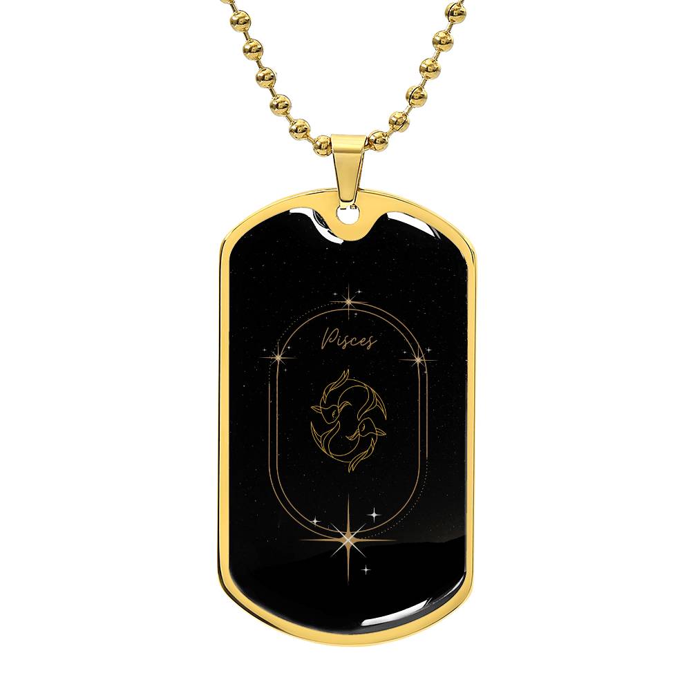 Pisces Dog Tag