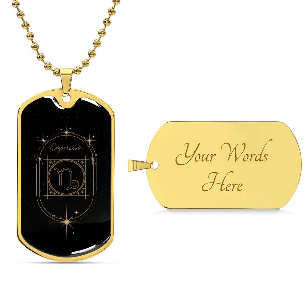 Capricorn Dog Tag