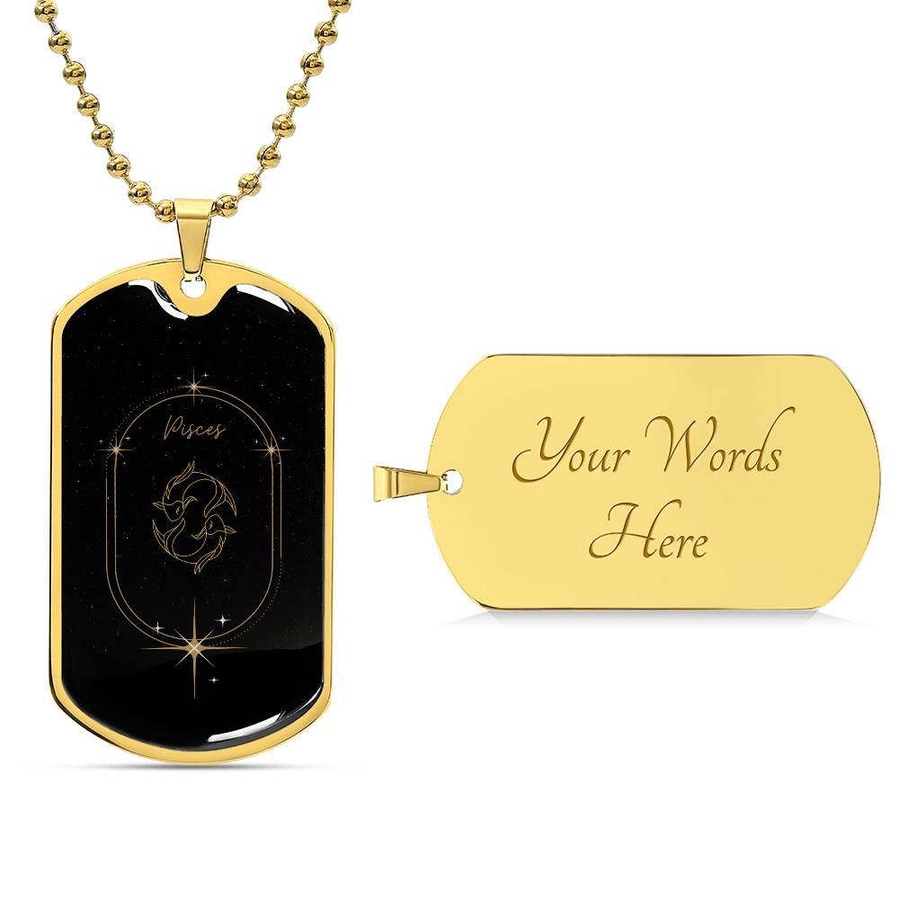 Pisces Dog Tag