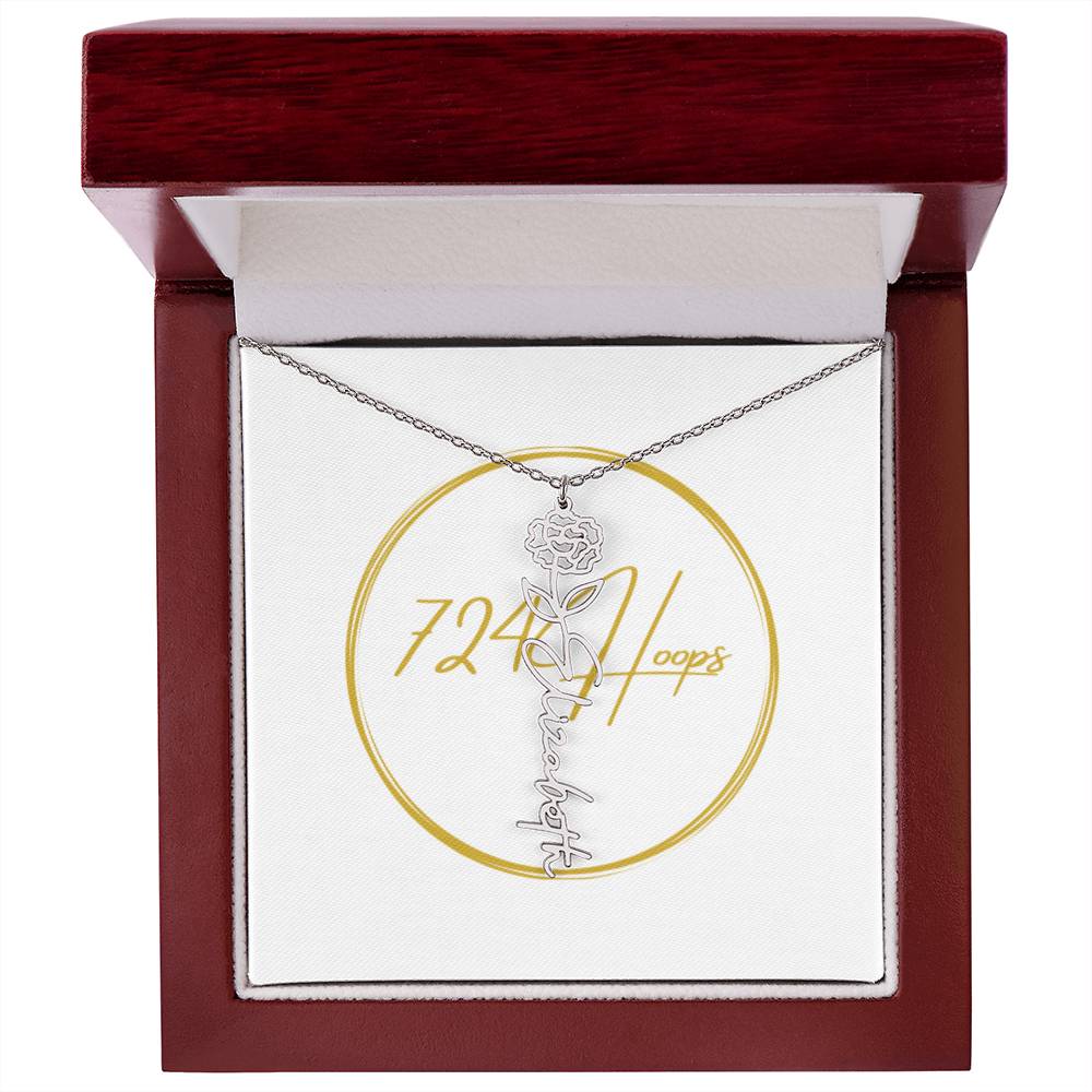 Flower Name Necklace