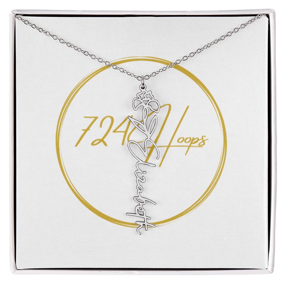 Flower Name Necklace