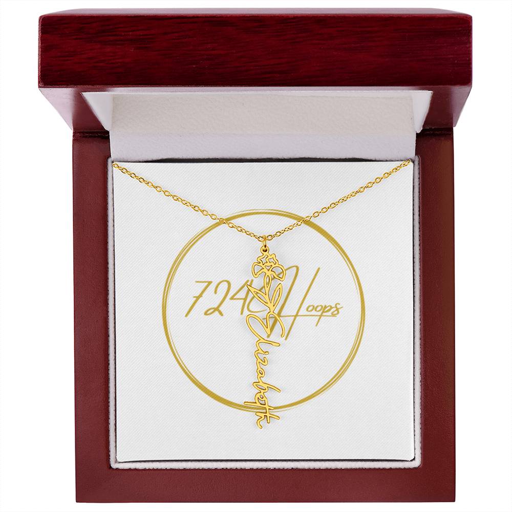 Flower Name Necklace