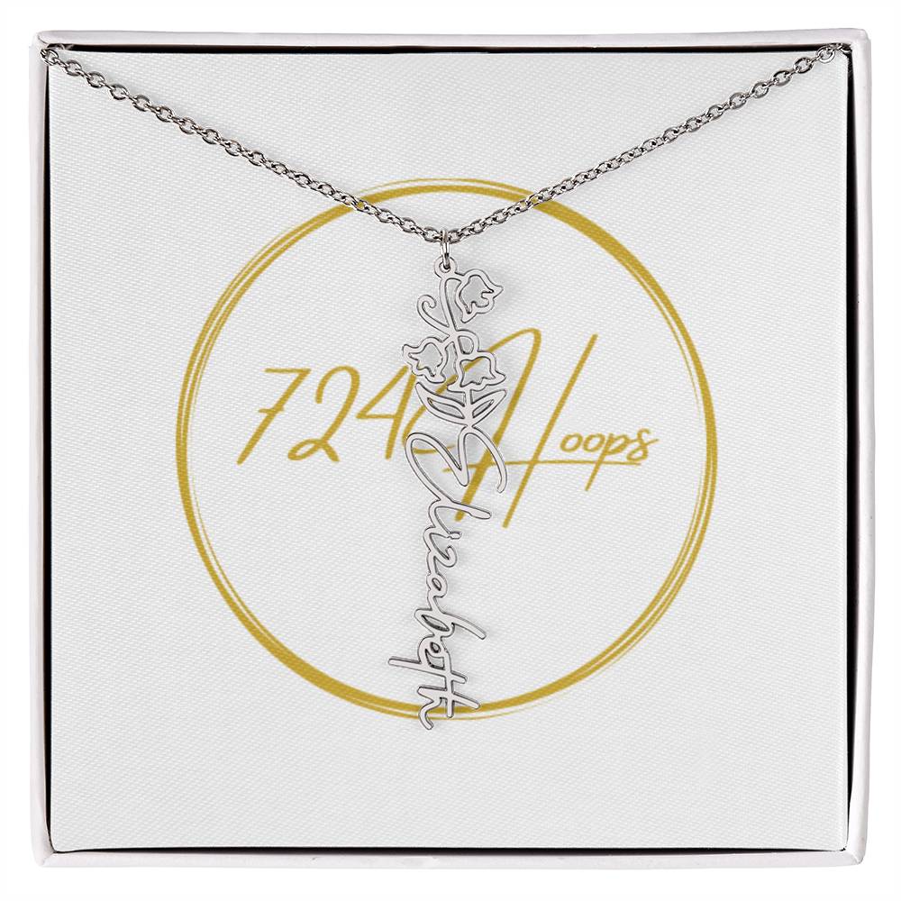 Flower Name Necklace