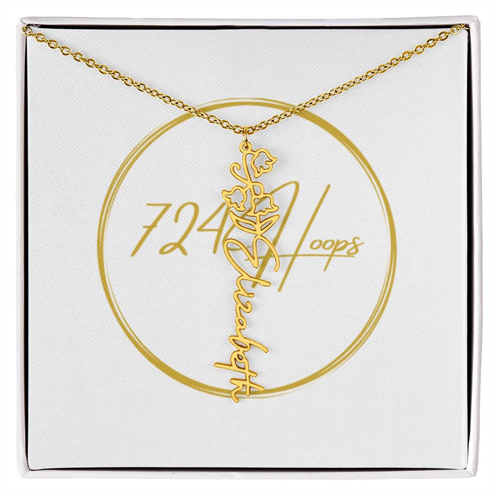 Flower Name Necklace