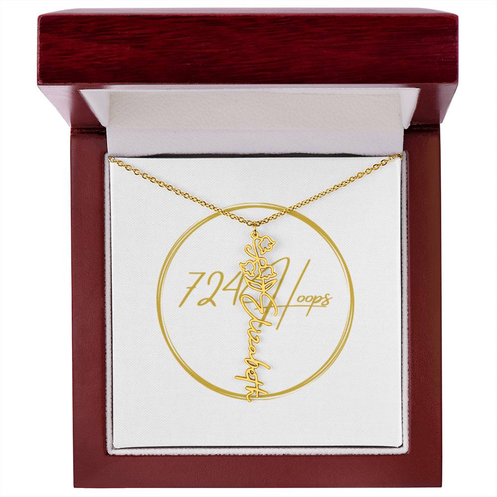 Flower Name Necklace