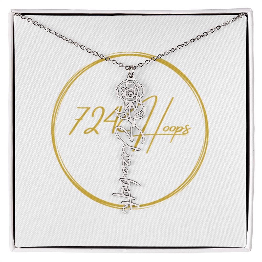 Flower Name Necklace