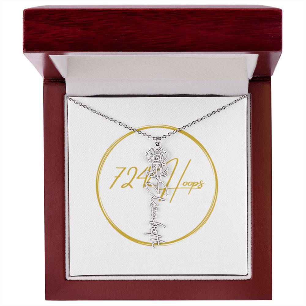Flower Name Necklace