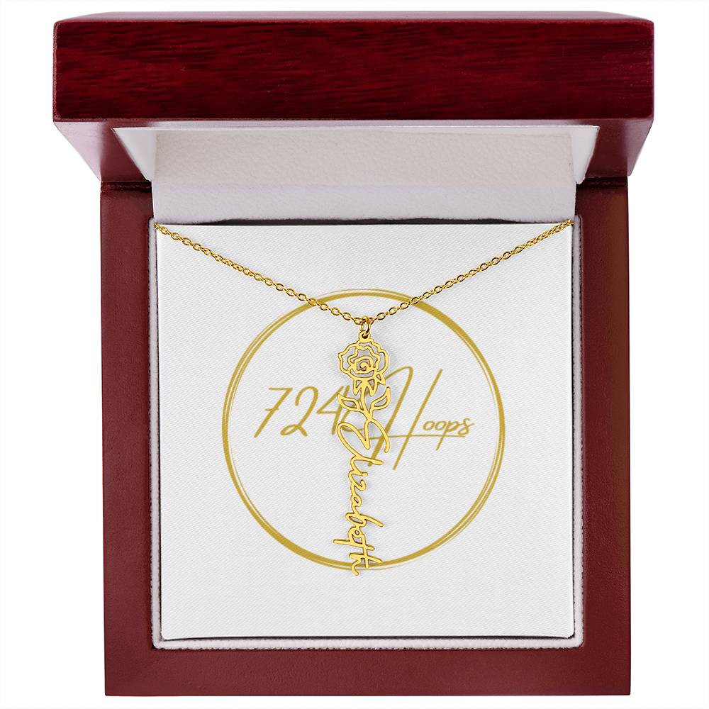 Flower Name Necklace