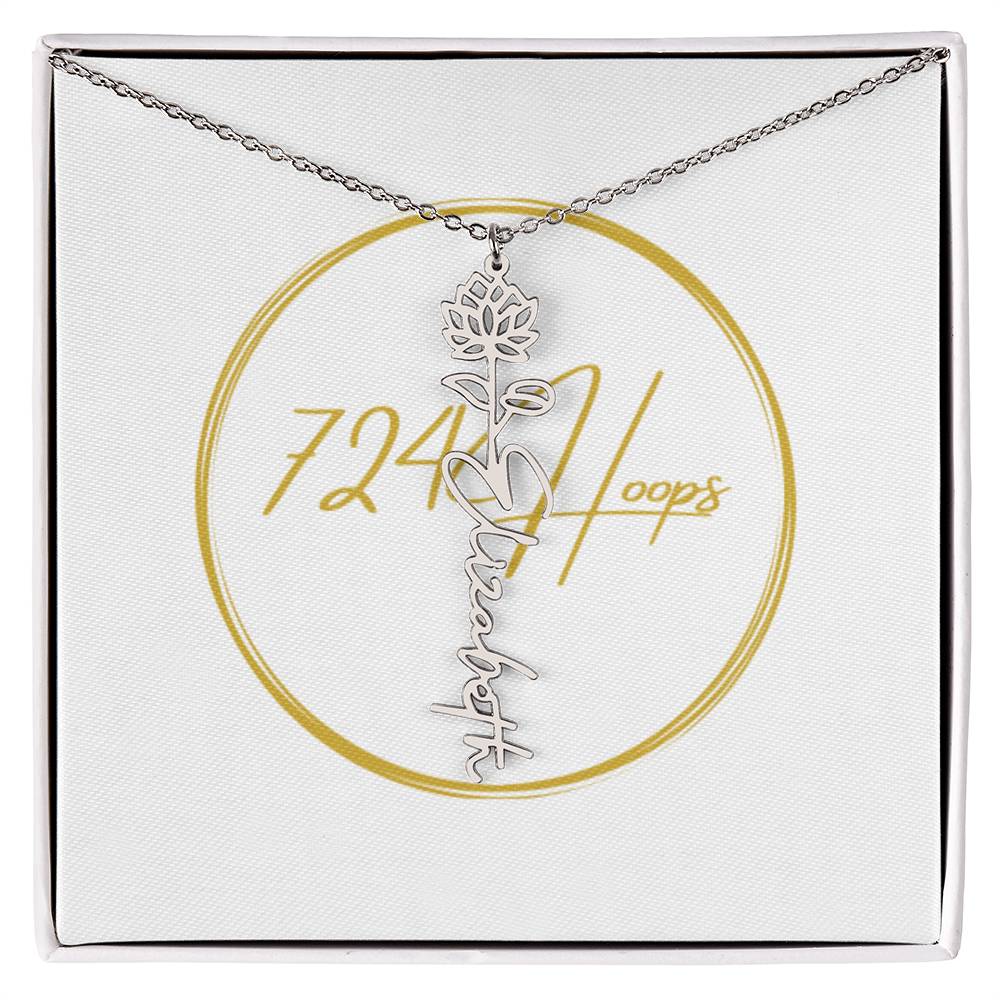 Flower Name Necklace