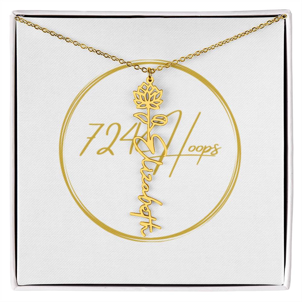 Flower Name Necklace