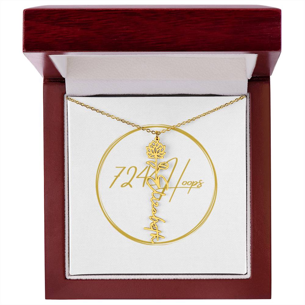 Flower Name Necklace