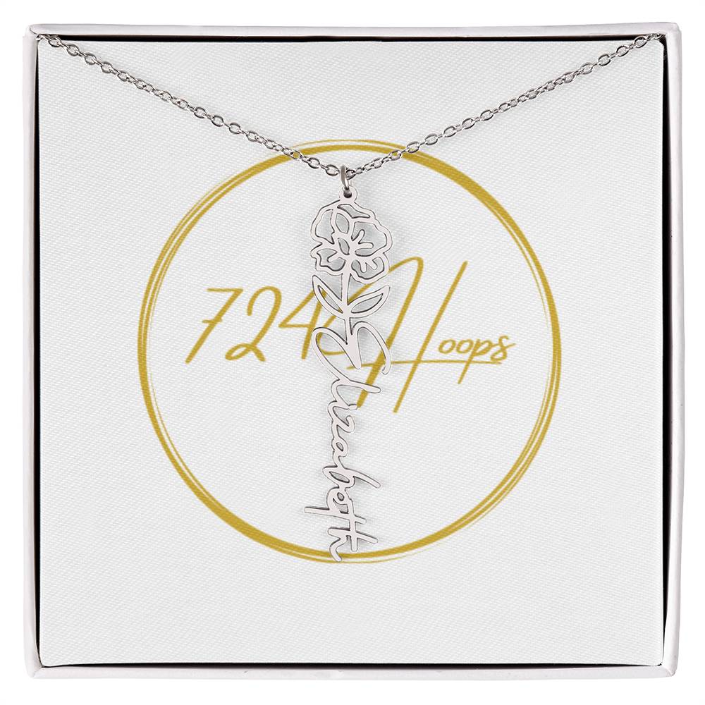 Flower Name Necklace
