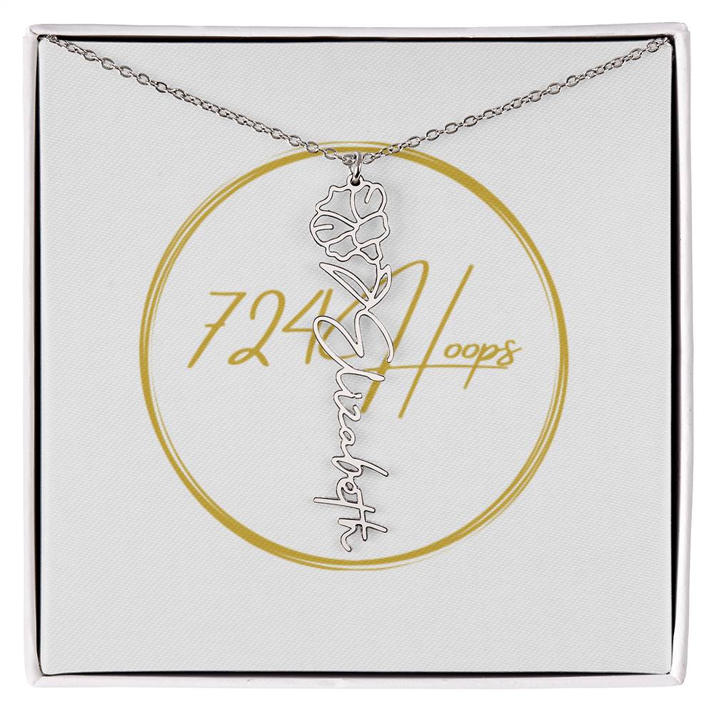 Flower Name Necklace