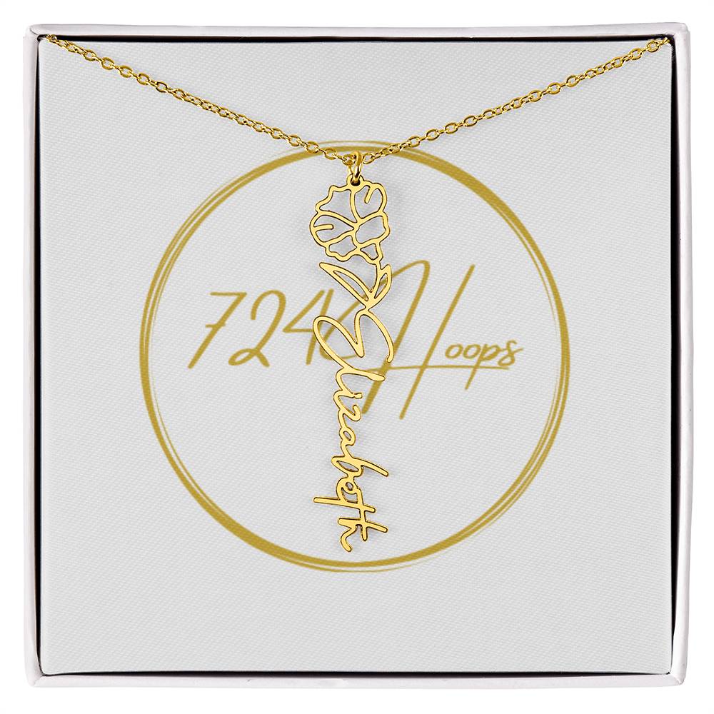 Flower Name Necklace