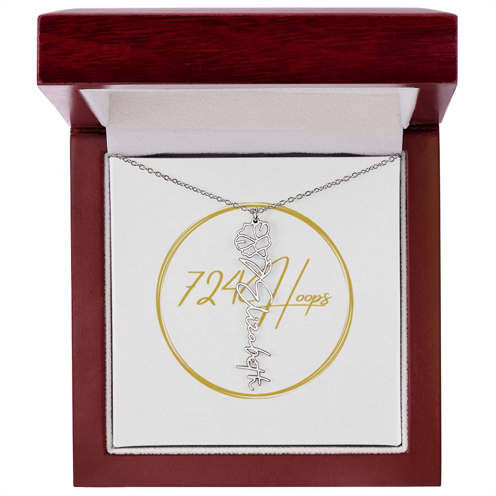 Flower Name Necklace