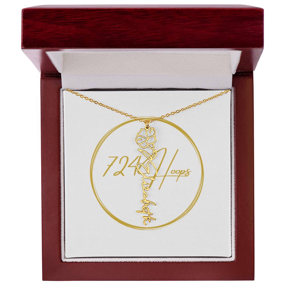 Flower Name Necklace