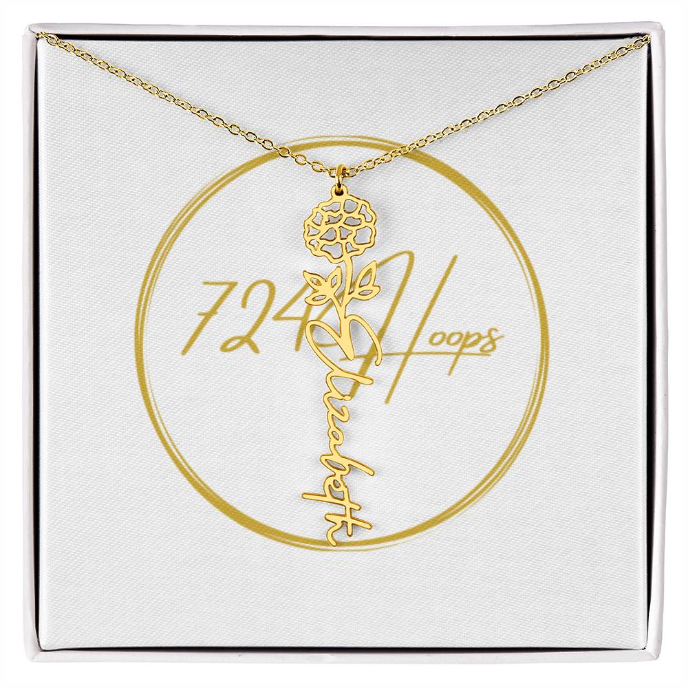 Flower Name Necklace