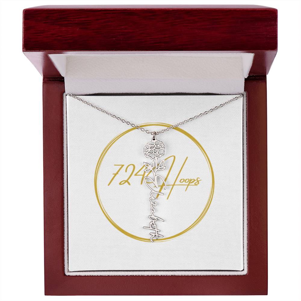 Flower Name Necklace