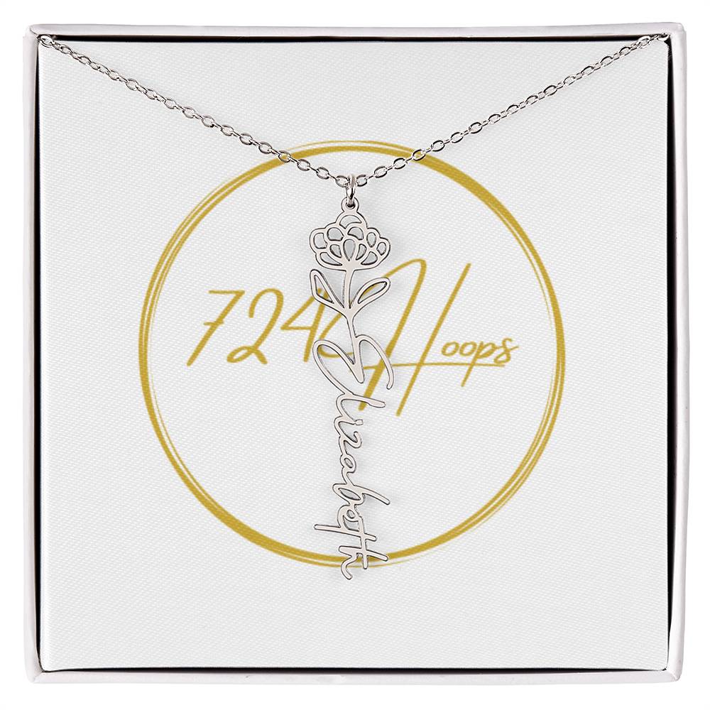 Flower Name Necklace