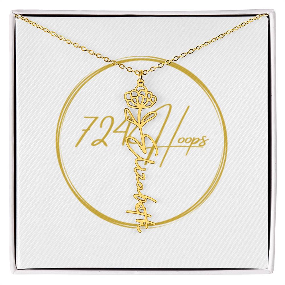 Flower Name Necklace