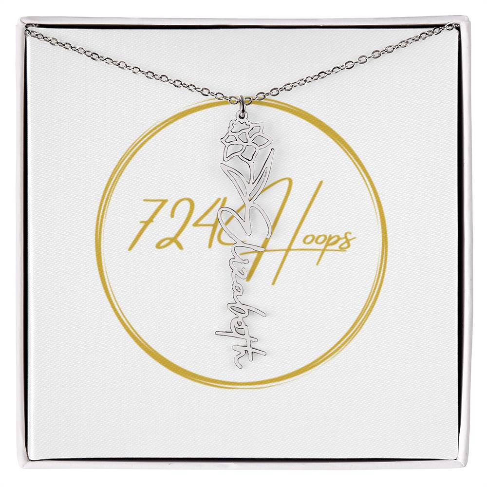 Flower Name Necklace