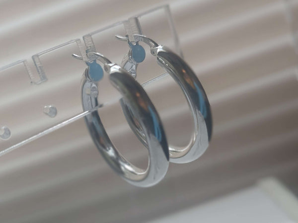 Sterling silver hoops