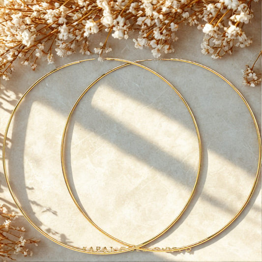 Gold Dipped Oversized Hoop Earrings