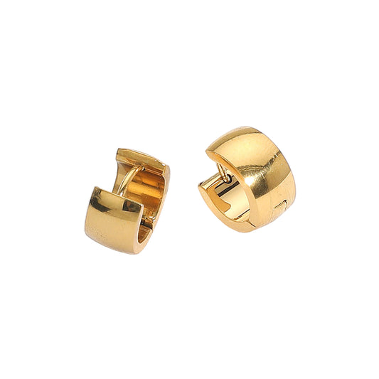 Stainless Steel Huggie Hoop Earrings – Hypoallergenic
