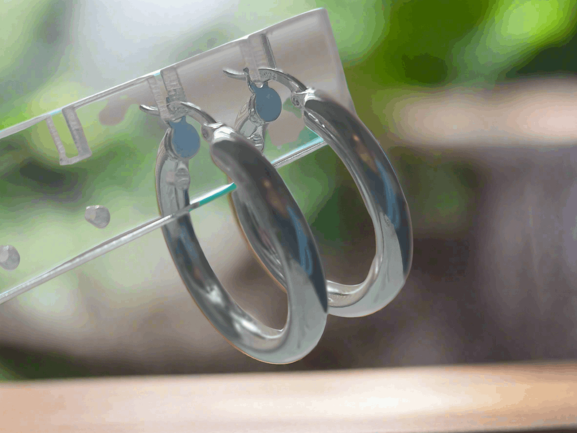 Sterling silver hoops
