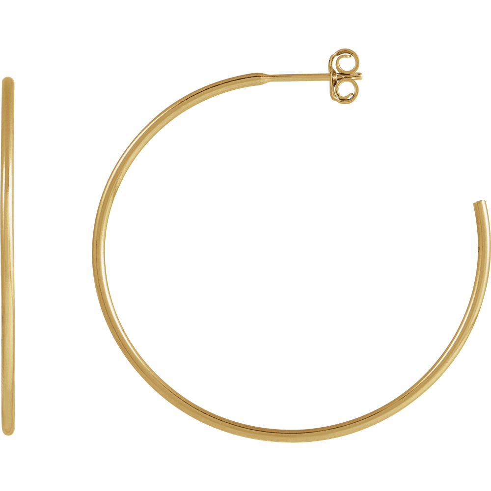 14K Yellow Gold-Filled 38 mm Hoop Earrings