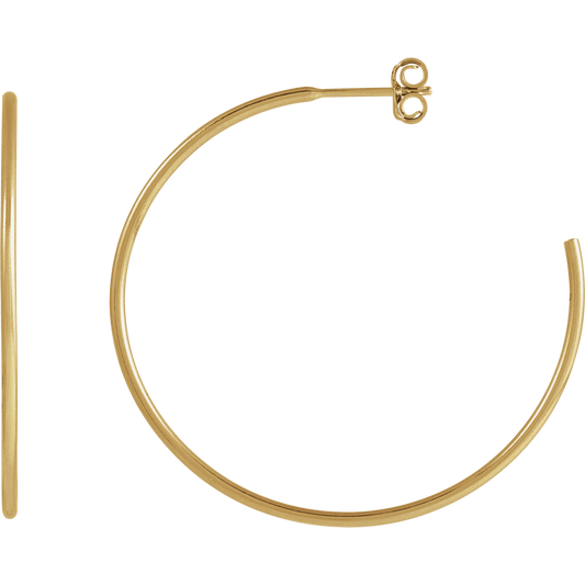 14K Yellow Gold-Filled 38 mm Hoop Earrings